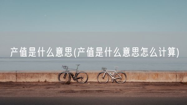 产值是什么意思(产值是什么意思怎么计算)(图1)