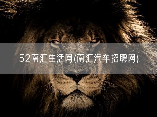 52南汇生活网(南汇汽车招聘网)(图1)