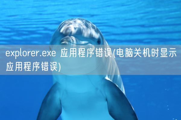 explorer.exe 应用程序错误(电脑关机时显示应用程序错误)(图1)