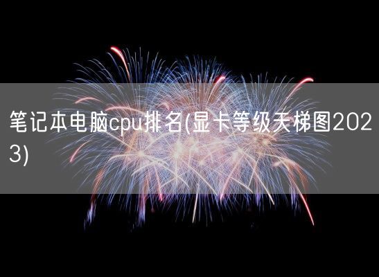 笔记本电脑cpu排名(显卡等级天梯图2023)(图1)