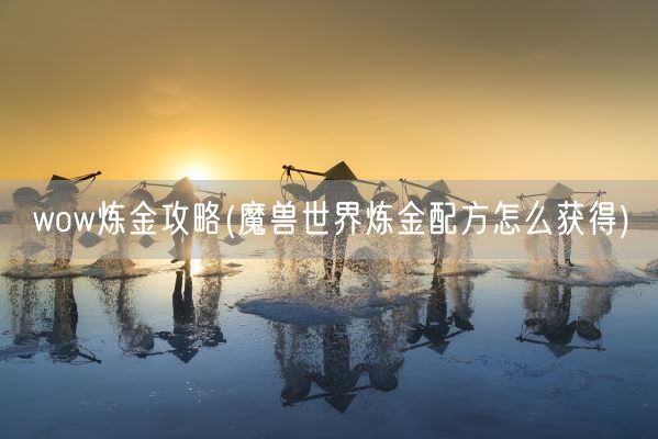 wow炼金攻略(魔兽世界炼金配方怎么获得)(图1)