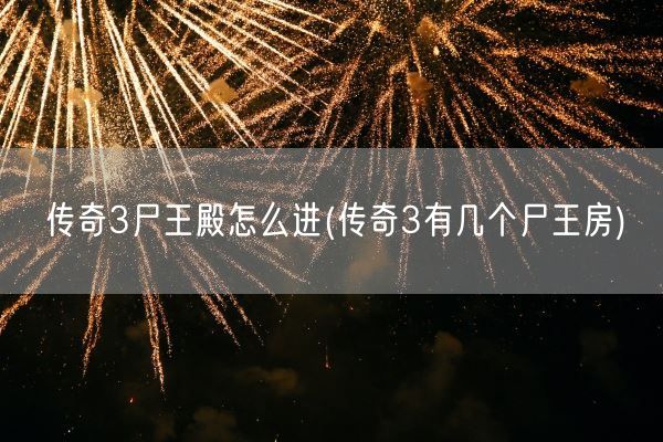 传奇3尸王殿怎么进(传奇3有几个尸王房)(图1) 传奇3尸王殿怎么进(传奇3有几个尸王房)(图1)