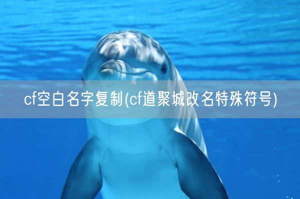 cf空白名字复制(cf道聚城改名特殊符号)(图1) cf空白名字复制(cf道聚城改名特殊符号)(图1)