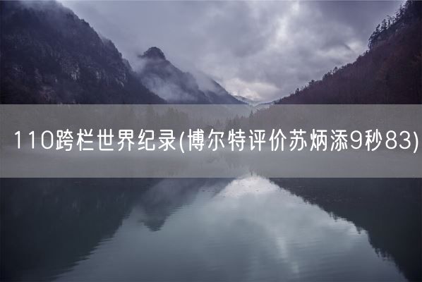 110跨栏世界纪录(博尔特评价苏炳添9秒83)(图1)