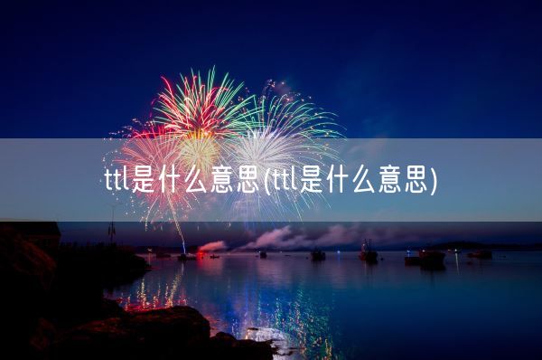 ttl是什么意思(ttl是什么意思)(图1)