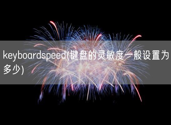 keyboardspeed(键盘的灵敏度一般设置为多少)(图1)