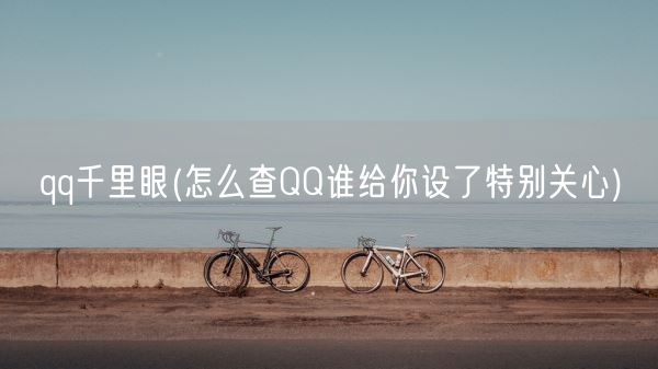 qq千里眼(怎么查QQ谁给你设了特别关心)(图1)