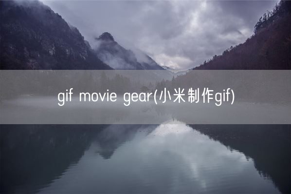gif movie gear(小米制作gif)(图1)
