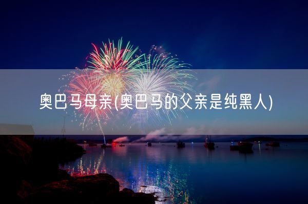 奥巴马母亲(奥巴马的父亲是纯黑人)(图1)