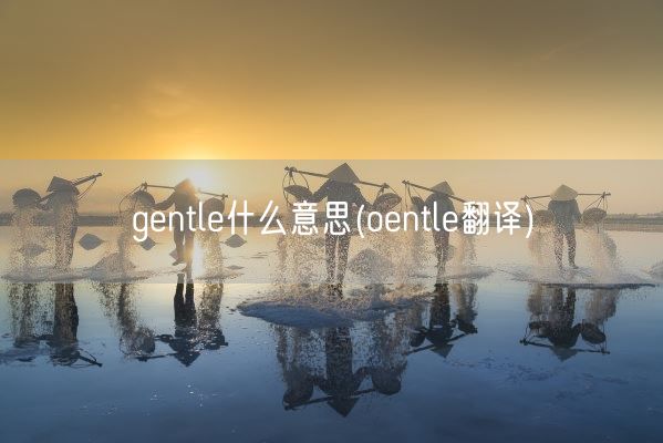 gentle什么意思(oentle翻译)(图1) gentle什么意思(oentle翻译)(图1)