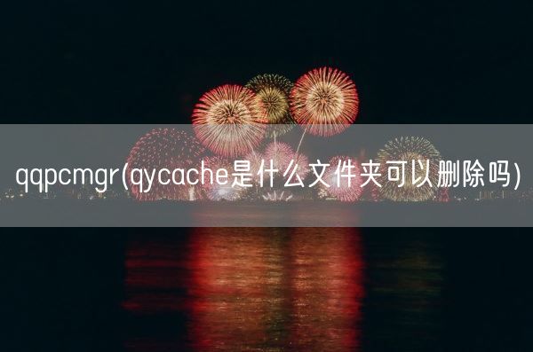 qqpcmgr(qycache是什么文件夹可以删除吗)(图1)