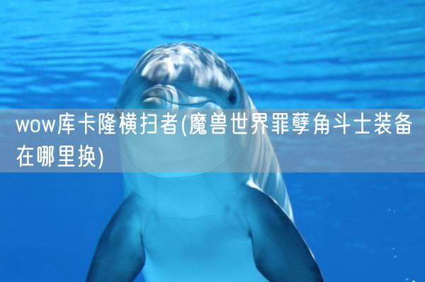 wow库卡隆横扫者(魔兽世界罪孽角斗士装备在哪里换)(图1)