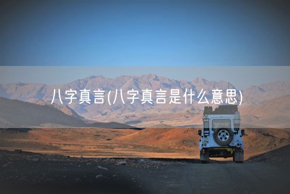 八字真言(八字真言是什么意思)(图1)