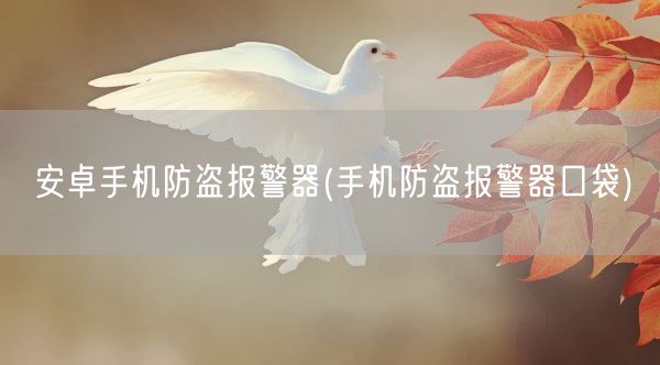安卓手机防盗报警器(手机防盗报警器口袋)(图1)