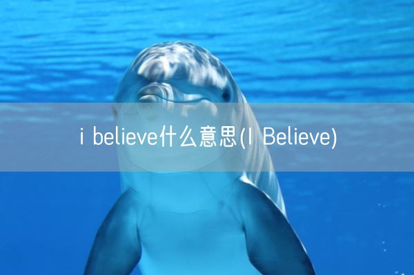 i believe什么意思(I Believe)(图1)