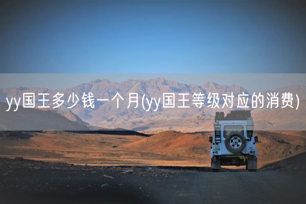 yy国王多少钱一个月(yy国王等级对应的消费)(图1)