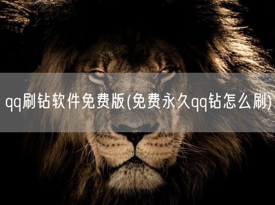 qq刷钻软件免费版(免费永久qq钻怎么刷)(图1)