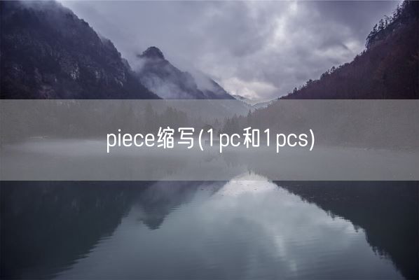 piece缩写(1pc和1pcs)(图1)