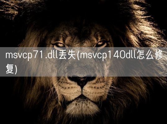 msvcp71.dll丢失(msvcp140dll怎么修复)(图1)
