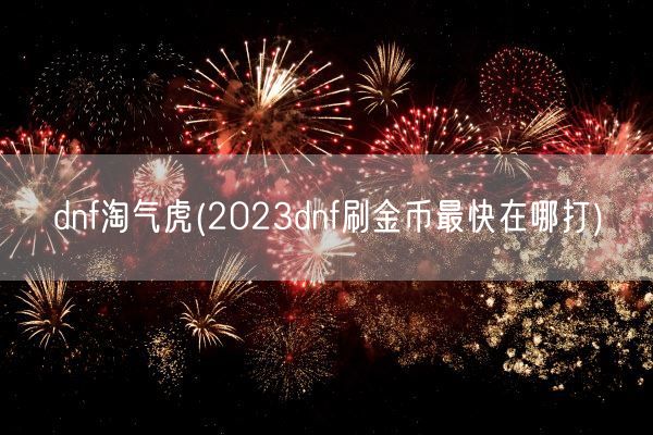 dnf淘气虎(2023dnf刷金币最快在哪打)(图1)