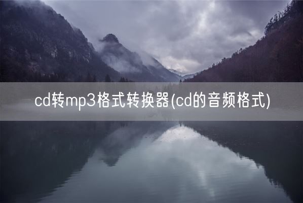 cd转mp3格式转换器(cd的音频格式)(图1)
