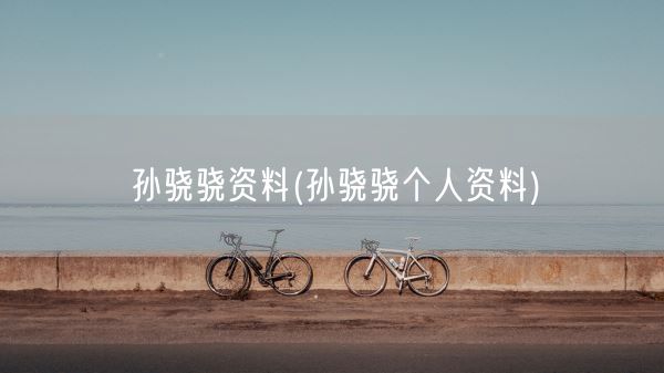 孙骁骁资料(孙骁骁个人资料)(图1) 孙骁骁资料(孙骁骁个人资料)(图1)