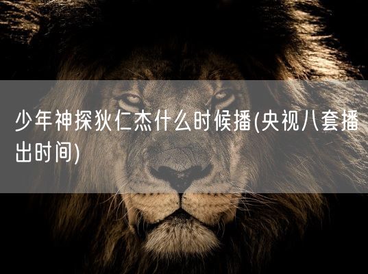 少年神探狄仁杰什么时候播(央视八套播出时间)(图1)