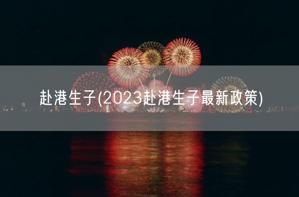 赴港生子(2023赴港生子最新政策)
